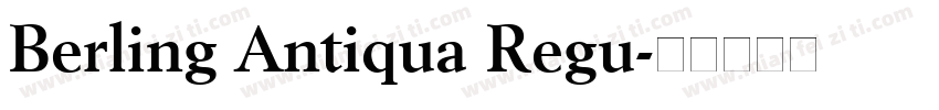 Berling Antiqua Regu字体转换